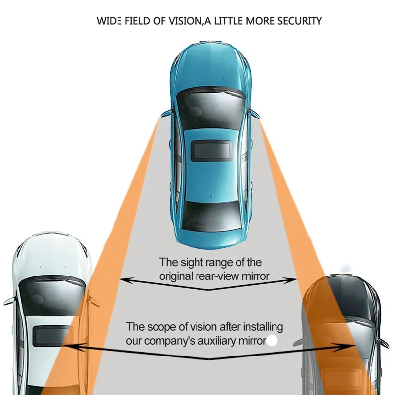 Espejo auxiliar de punto ciego 360° sin marco para coche - imagen 4