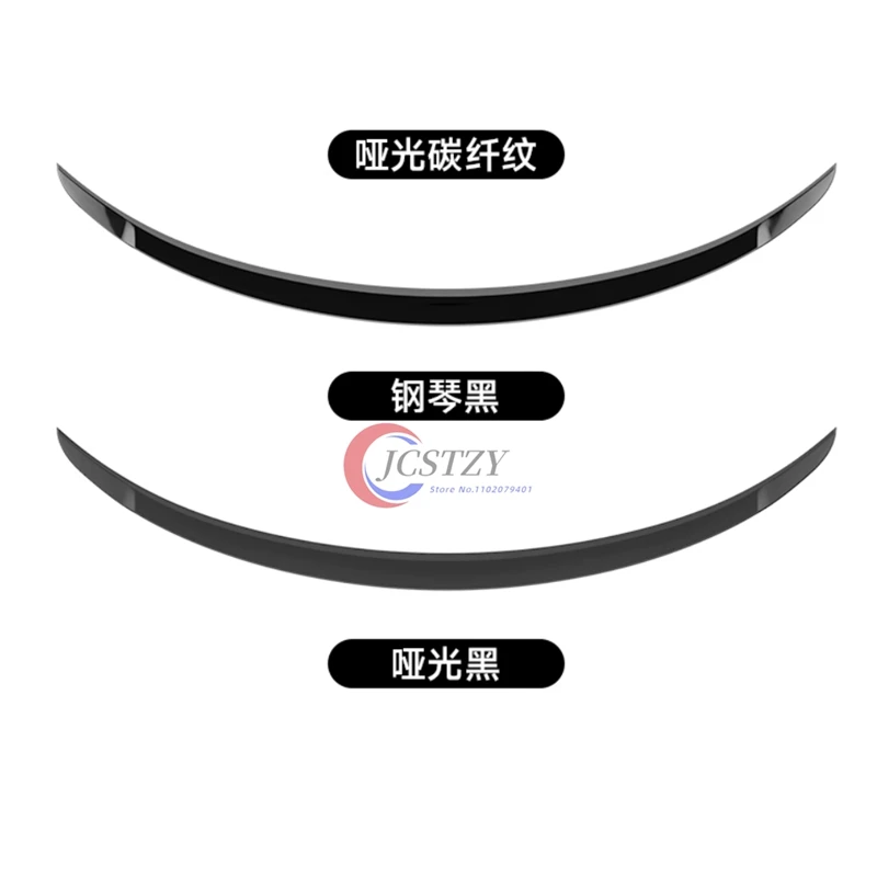 Alerón de rendimiento ala de maletero Original ABS fibra de carbono negra Tesla Model 3 - imagen 4