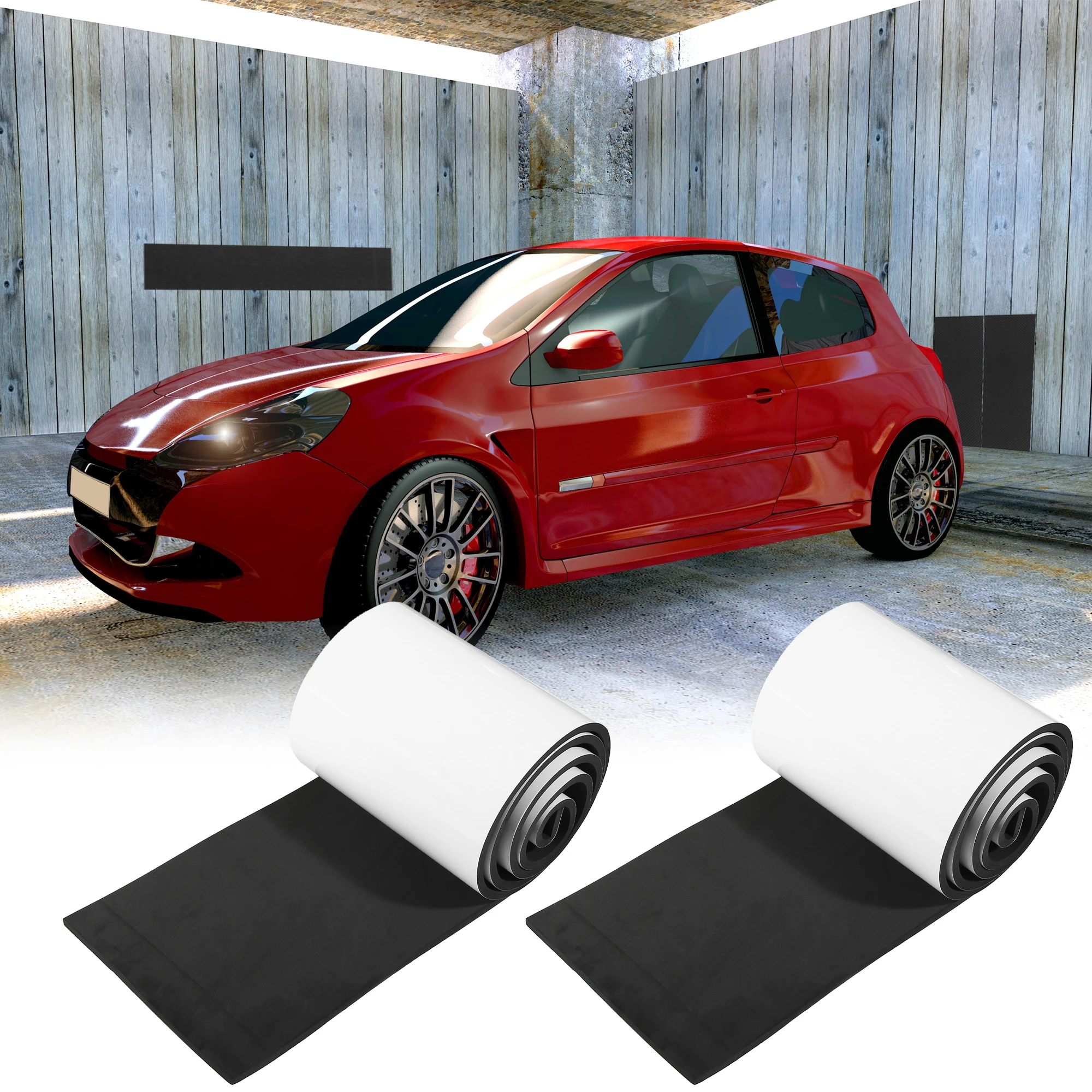 X Autohaux Protector EVA anticolisión pared garaje – Negro y Blanco