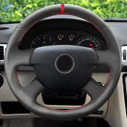 Funda de volante de cuero para VW Caddy 2003-2006 y Transporter T5