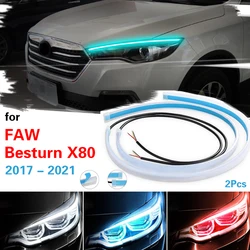Luces LED DRL tira flexible impermeable FAW Bestune X80 2017-2021