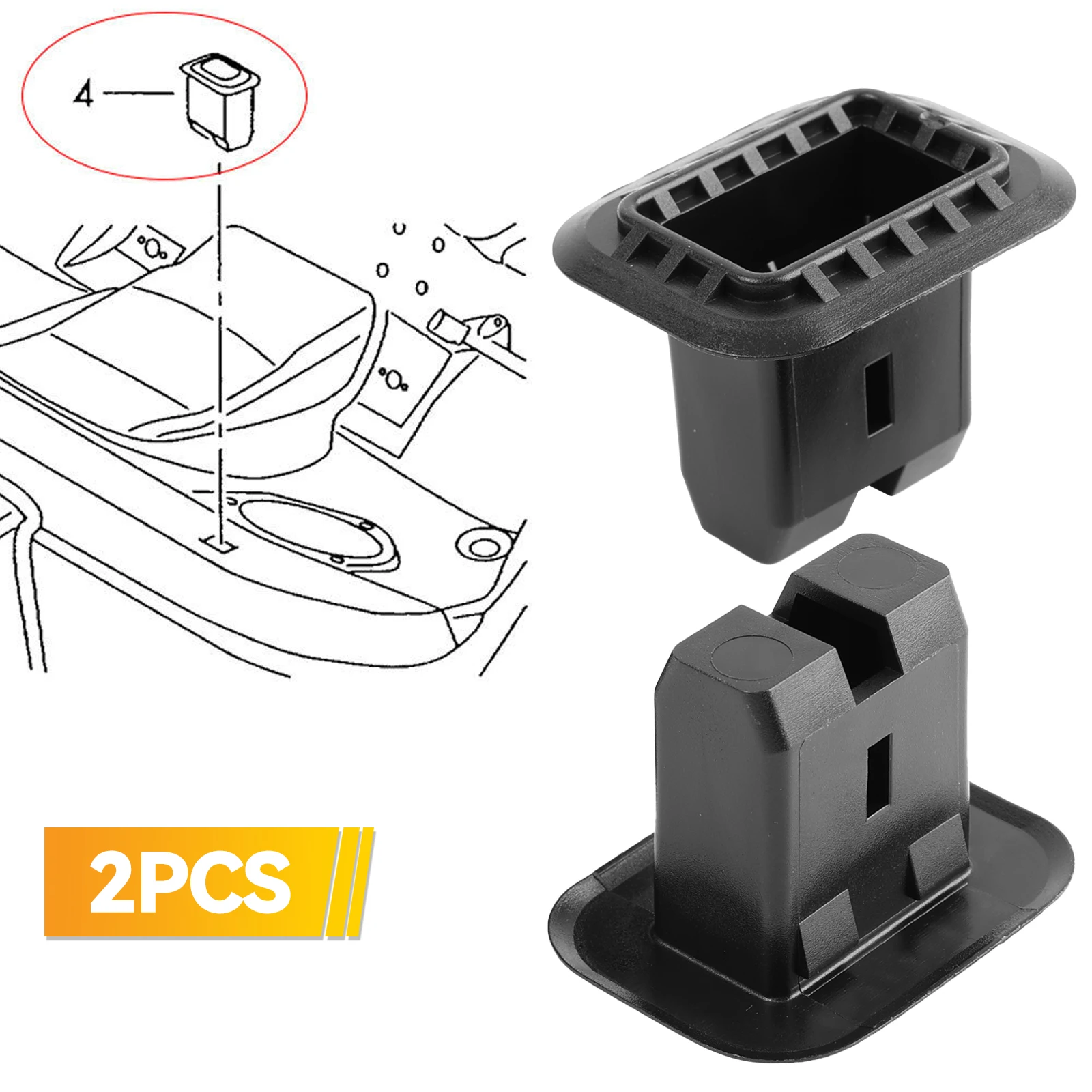 Clip sujeción asiento trasero 4B0886373 – VW Golf MK5 Jetta Audi A4 Skoda Octavia - imagen 2