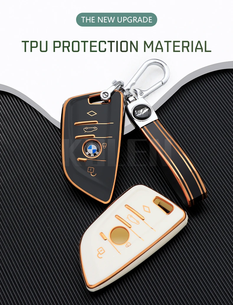 Carcasa de TPU en color blanco para mando BMW