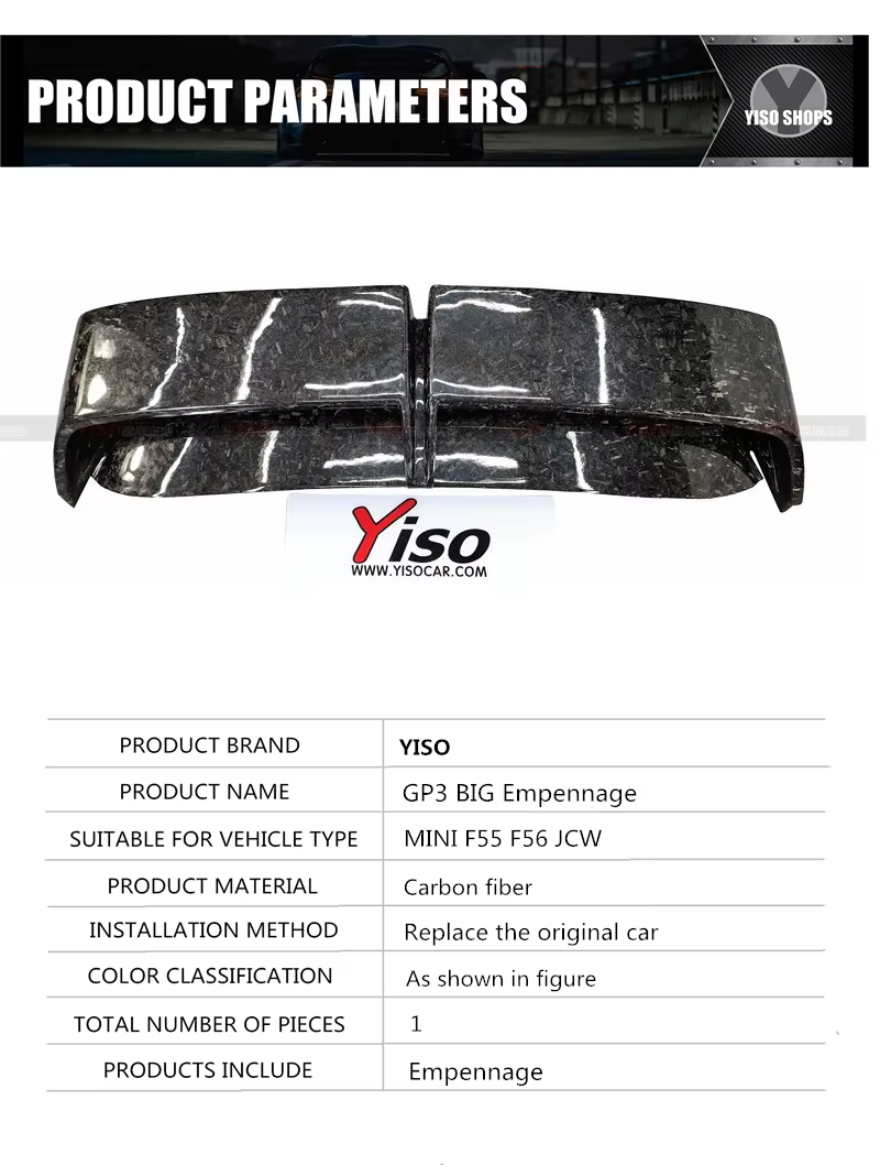 Gran empennage trasero para MINI JCW GP3