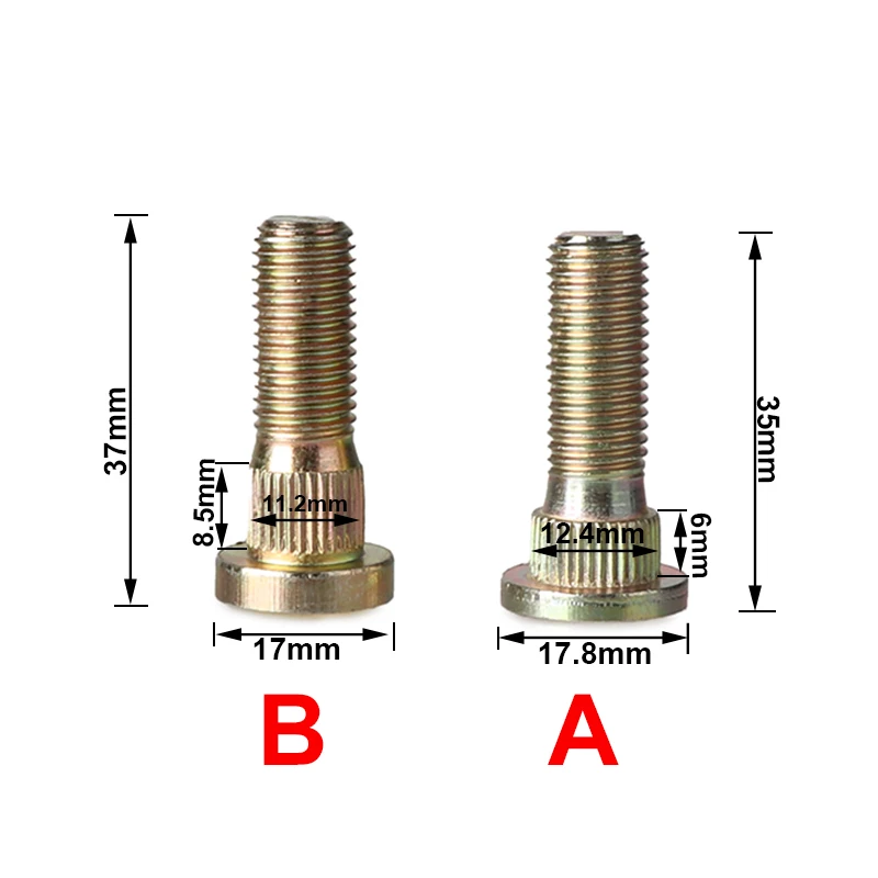 Tornillo Estriado M10x1.25 Cubo Rueda - Kit 4 Unidades - imagen 4