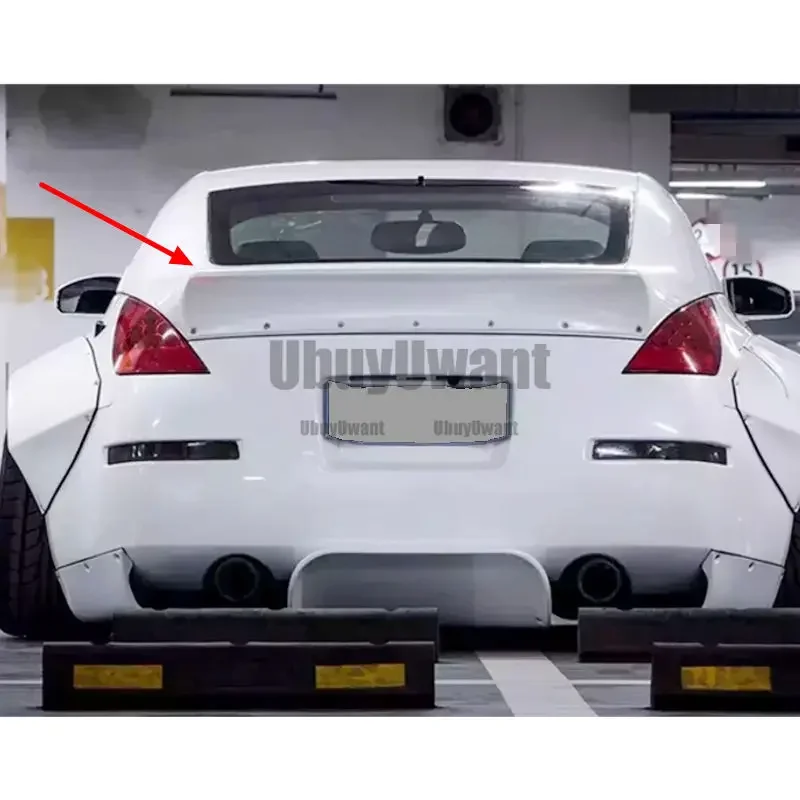 Para Nissan 350Z Fairlady Z34 2003-2008 | Alerón de ala de tapa de maletero trasero estilo pico de pato Rocket Bunny (plástico ABS - negro mate) - imagen 4