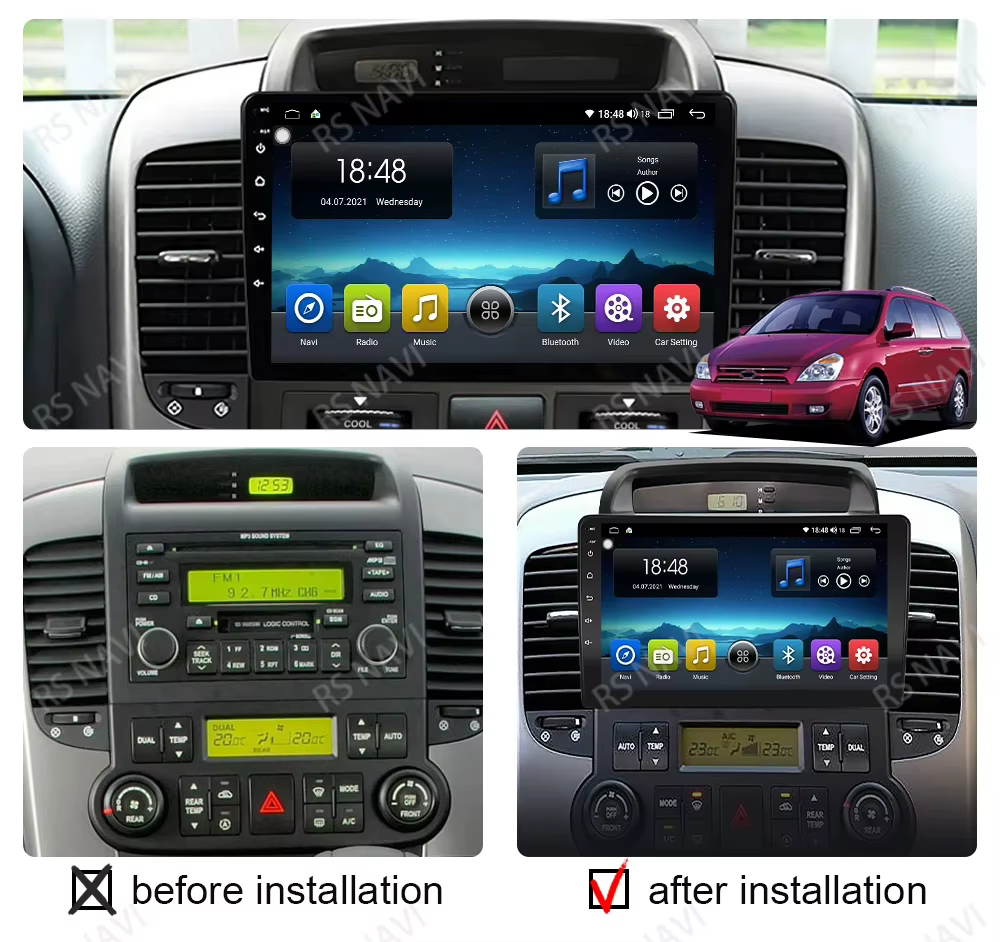 Radio Android 15 2DIN para Kia Carnival VQ
