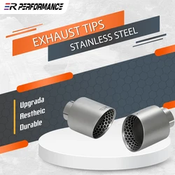 Puntas de escape universales de acero inoxidable mate – Tuning y accesorio de coche
