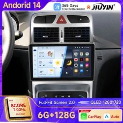 Radio 2 DIN JIUYIN con CarPlay y Android Auto – Peugeot 307