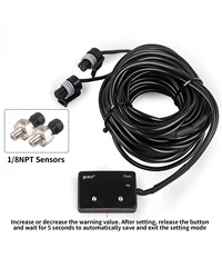 Medidor presión aceite digital dual 12V sensor NPT 1/8 JJCOCO