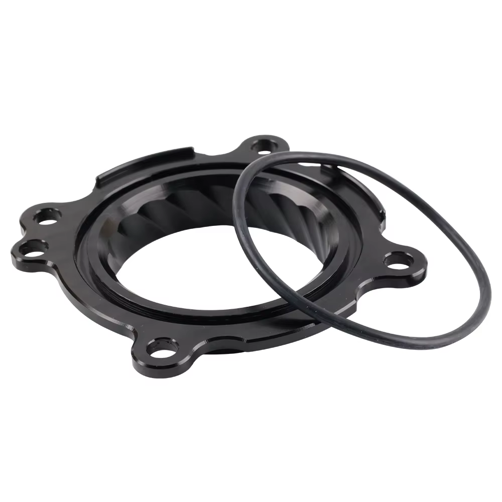 Espaciador anodizado para admisión de motor turbo