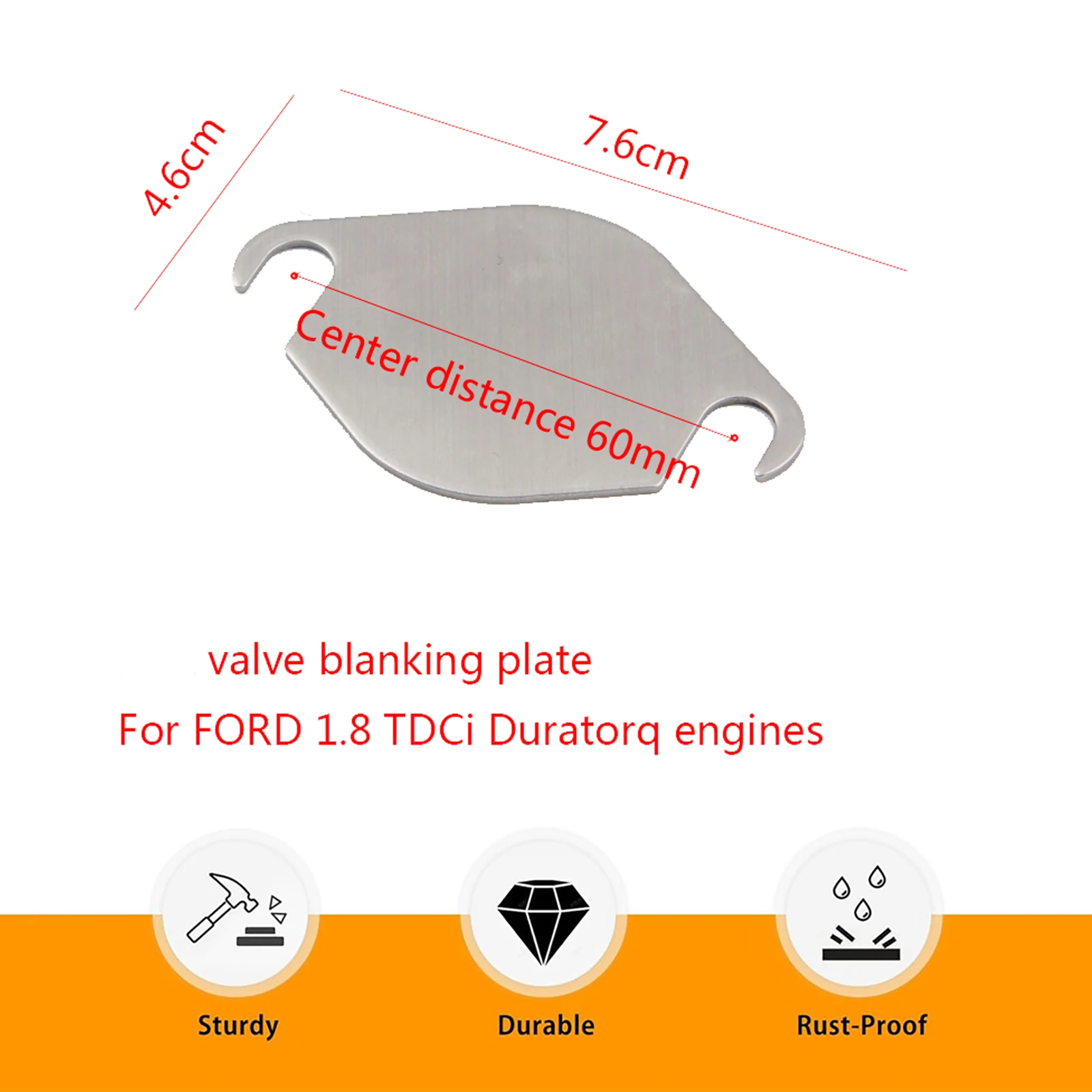 Placa ciega de válvula para motor Ford 1.8 TDCi Duratorq