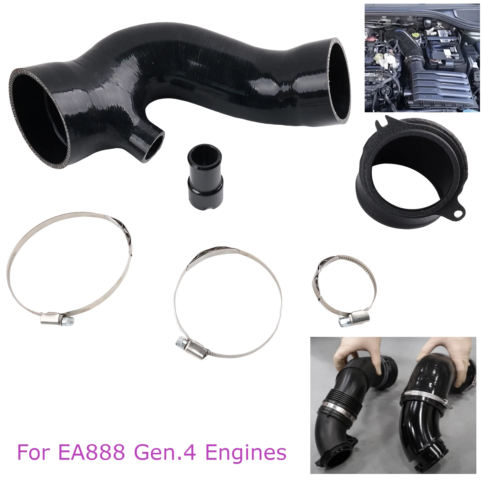 Manguito turbo de silicona EA888 EVO para VW, Audi y Cupra