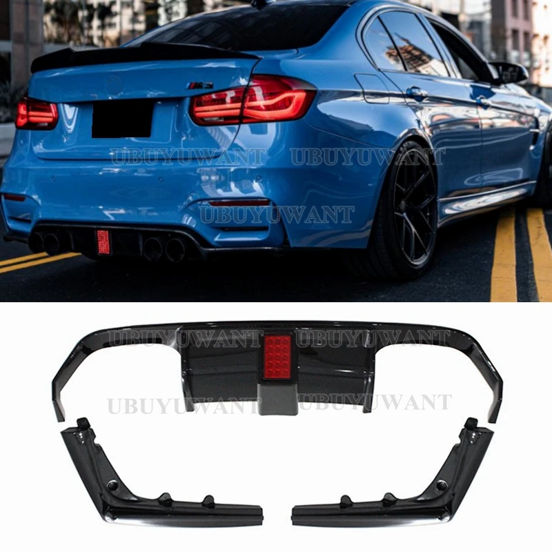Difusor trasero V LED BMW M3 F80 M4 F82 F83 2014-2020 - imagen 2