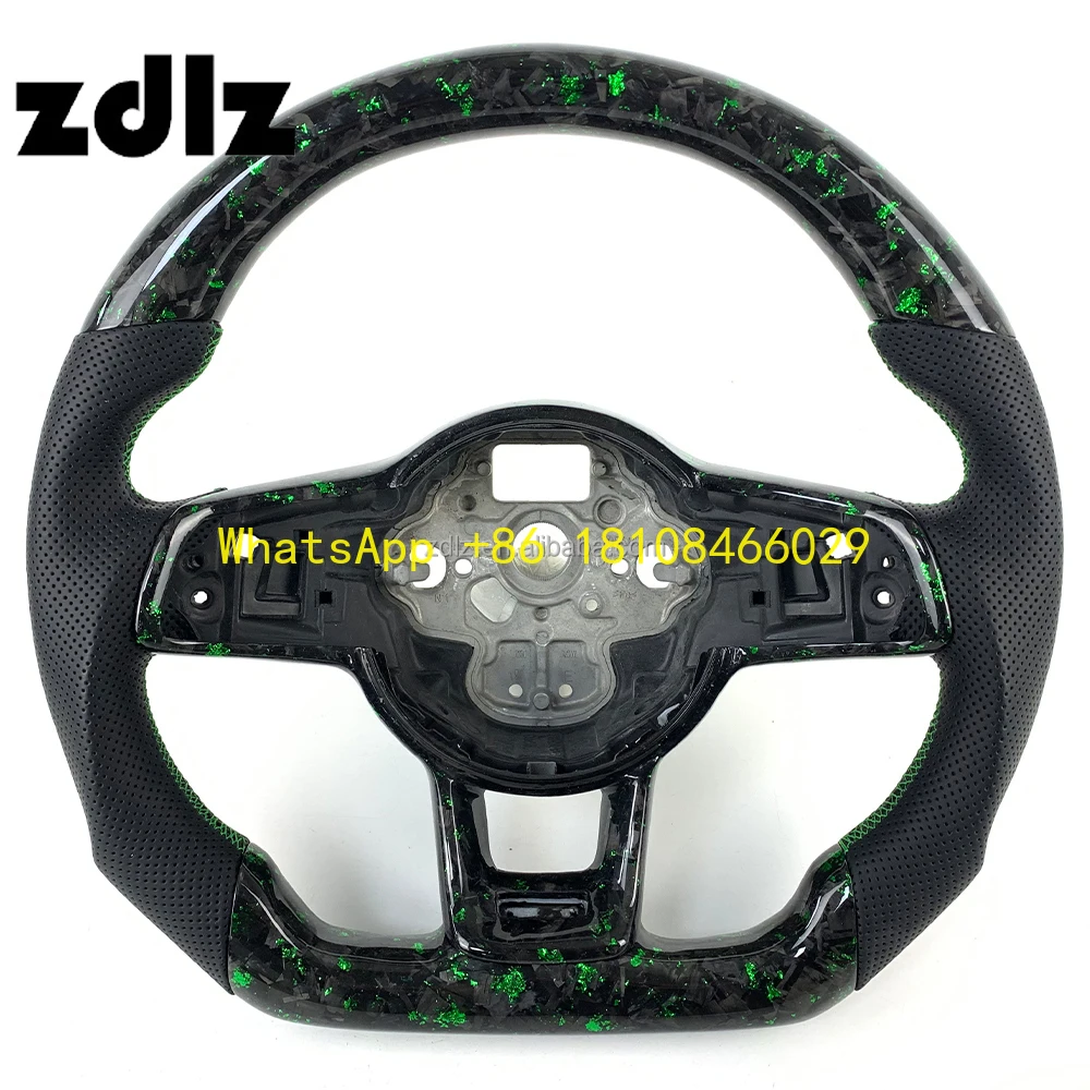 Volante de fibra de carbono forjada para VW Golf 7 GTI MK7/MK7.5