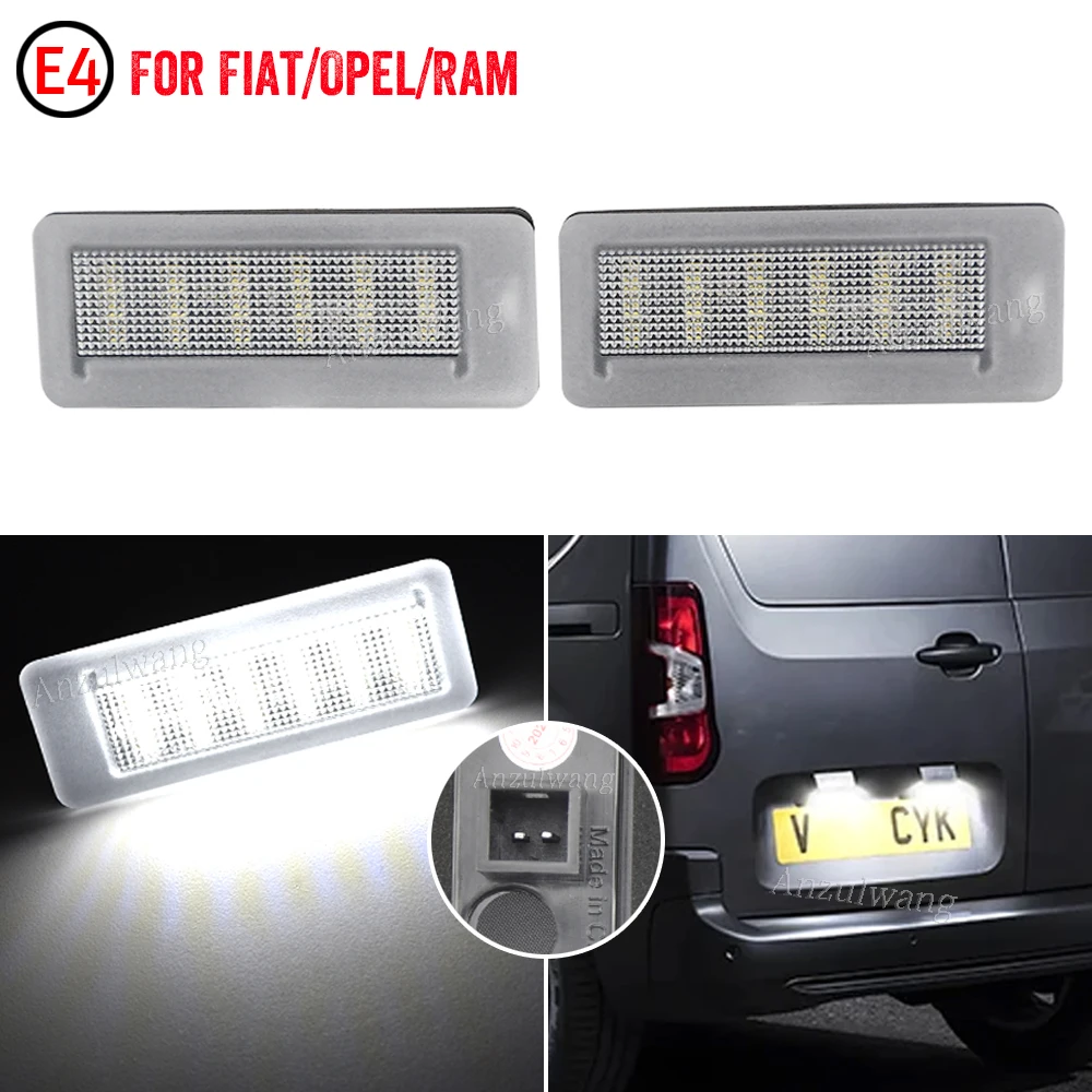 Lámparas LED para Fiat Doblo Pratico Opel Combo luces de matrícula 2 uds lámpara de matrícula para Ram ProMaster City - imagen 5