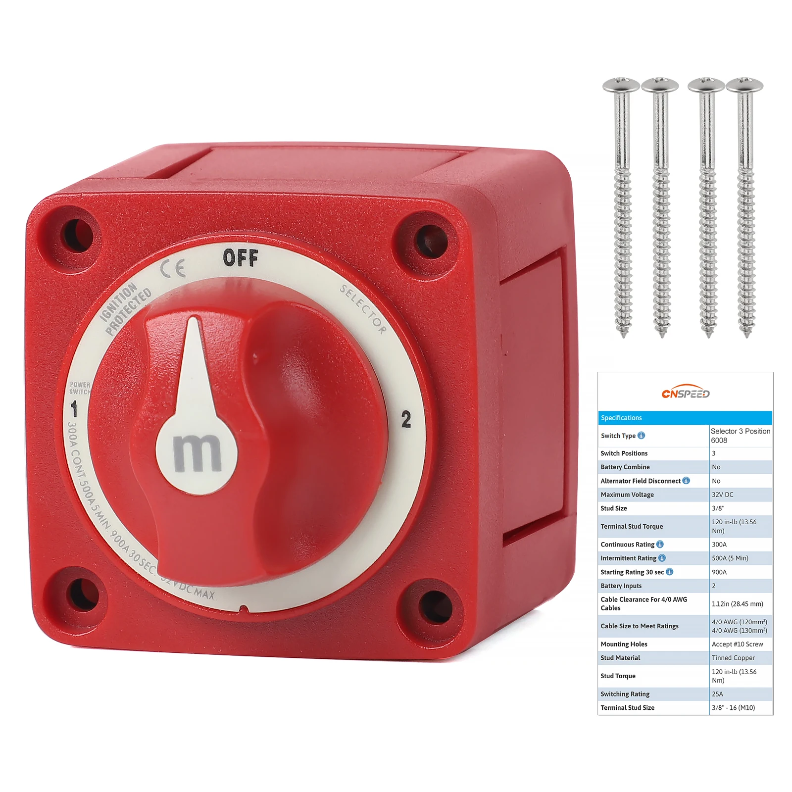 Interruptor aislador batería IP65 Serie M 6008 para camión - imagen 3