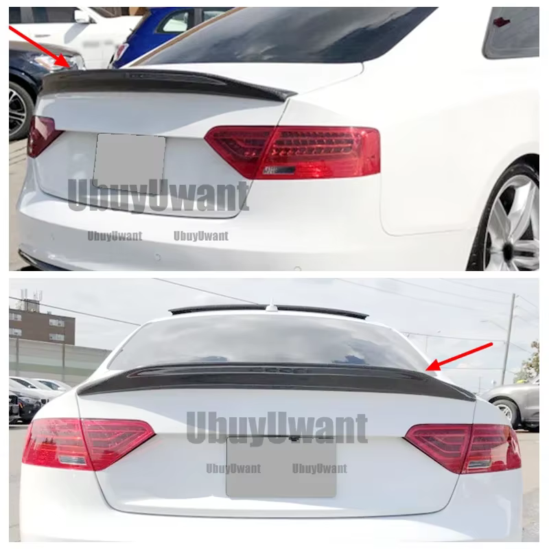 Alerón trasero pico de pato negro brillante Audi A5 Coupé B8/B8.5 - imagen 4