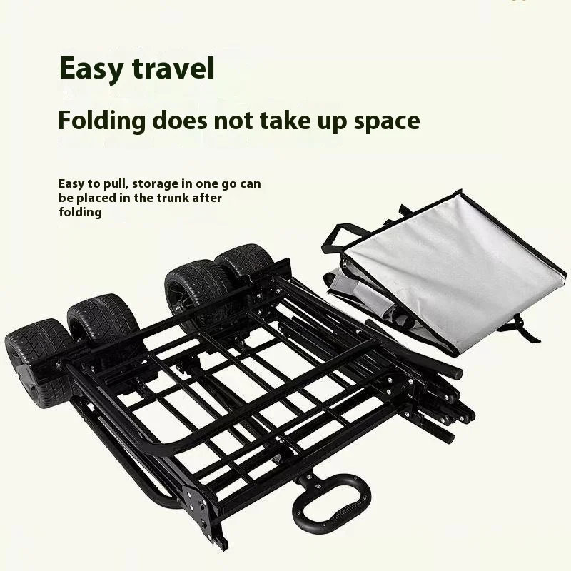 Carro plegable de pesca RV con ruedas grandes para exteriores - imagen 4