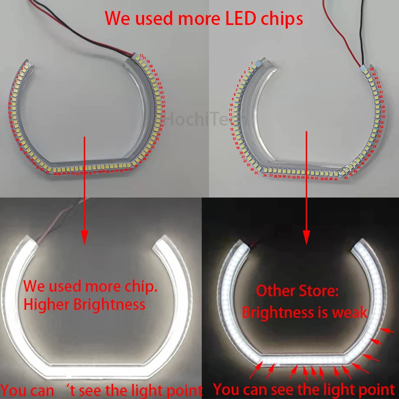 Anillos LED Angel Eye herradura BMW Serie 3 E90 E91 LCI - imagen 4