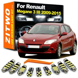 ZITWO bombilla LED para coche, Kit de luces para maletero de lectura de cúpula Interior para Renault Megane 3 III MK3 Hatchback Estate Grandtour Coupe 2009-2015