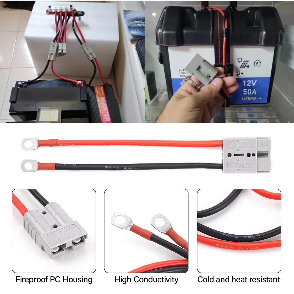 Conectores batería doble polo cable silicona - imagen 5