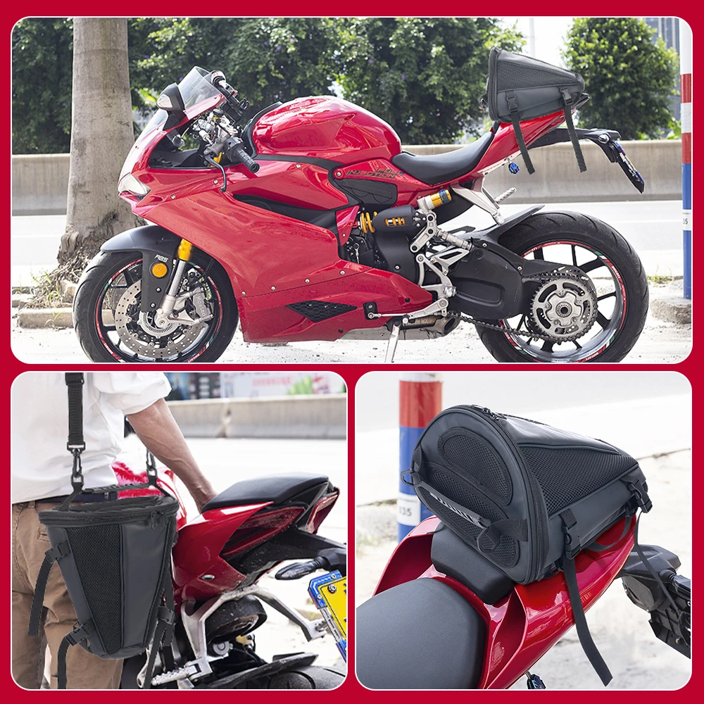 Bolsa trasera gris para moto y bicicleta eléctrica - imagen 5
