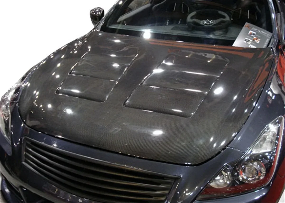 Capó de fibra de carbono Nissan Infiniti G37/Q60 2008-2015 - imagen 3