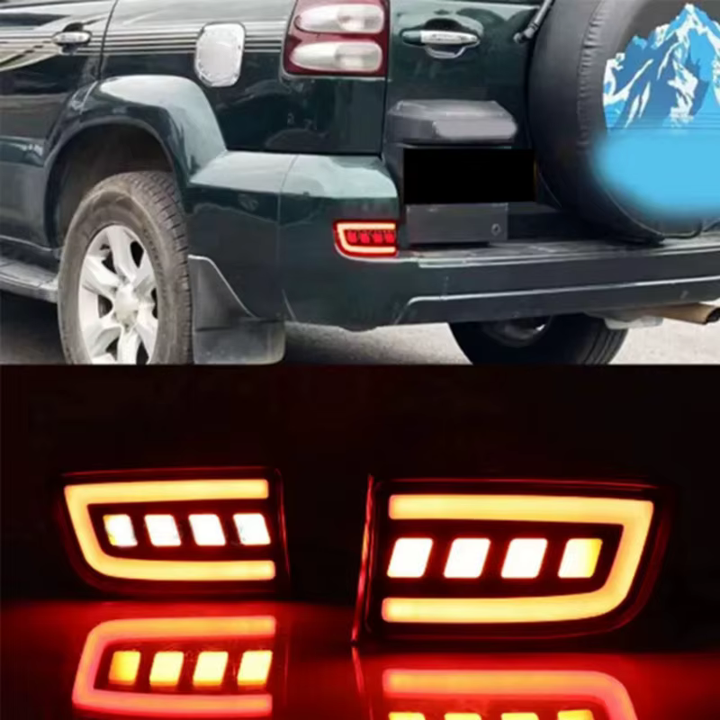 Lámpara LED trasera instalada en el parachoques