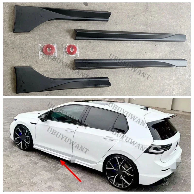 Faldones laterales estilo TCR VW Golf 8 MK8 GTI/R – ABS, 4 piezas - imagen 5