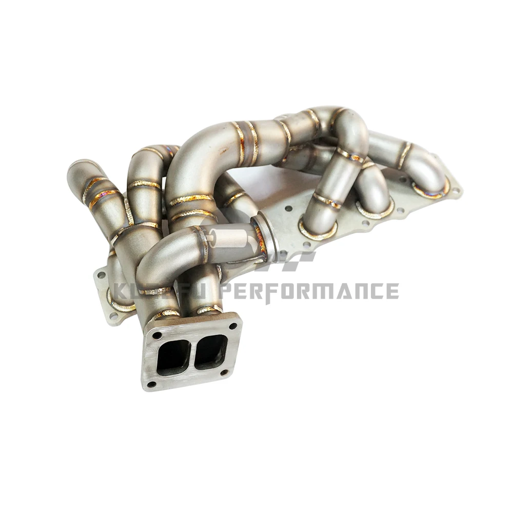 Detalle de la brida T4 Twin Scroll dividida