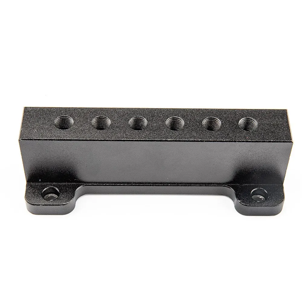 Colector de admisión turbo 6 puertos 1/8 NPT negro universal - imagen 4
