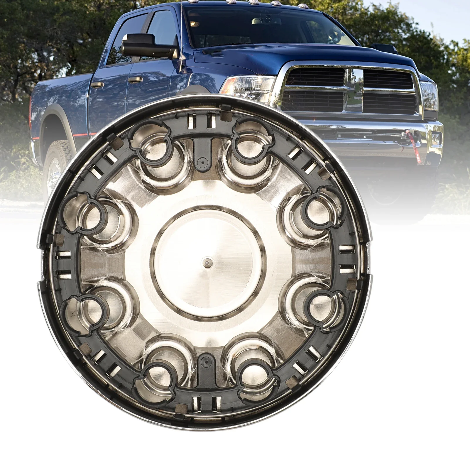 52121450 AA tapa central cubo rueda cromada Dodge Ram 2500 3500 2003-2013 - imagen 2