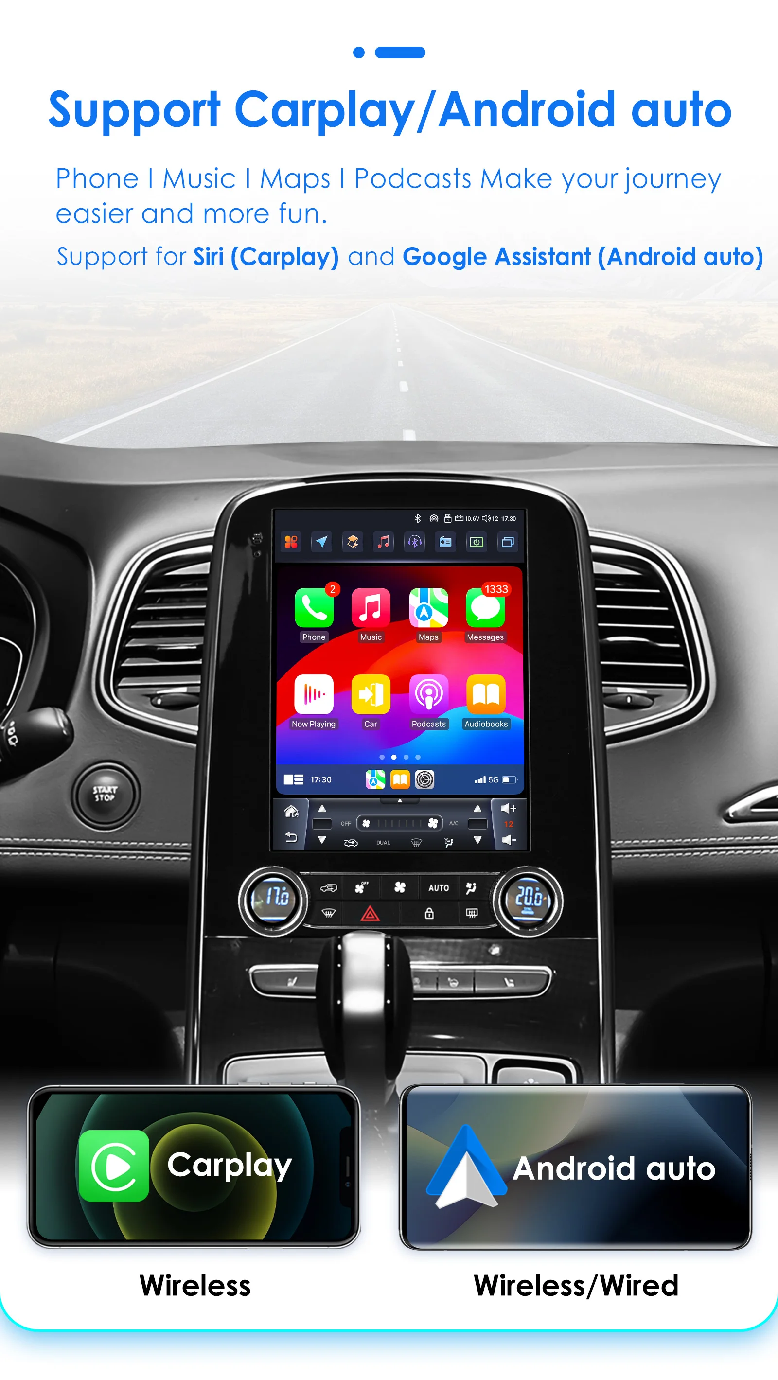Hizpo Radio 9,7″ con CarPlay y Android Auto para Renault Scenic - imagen 3