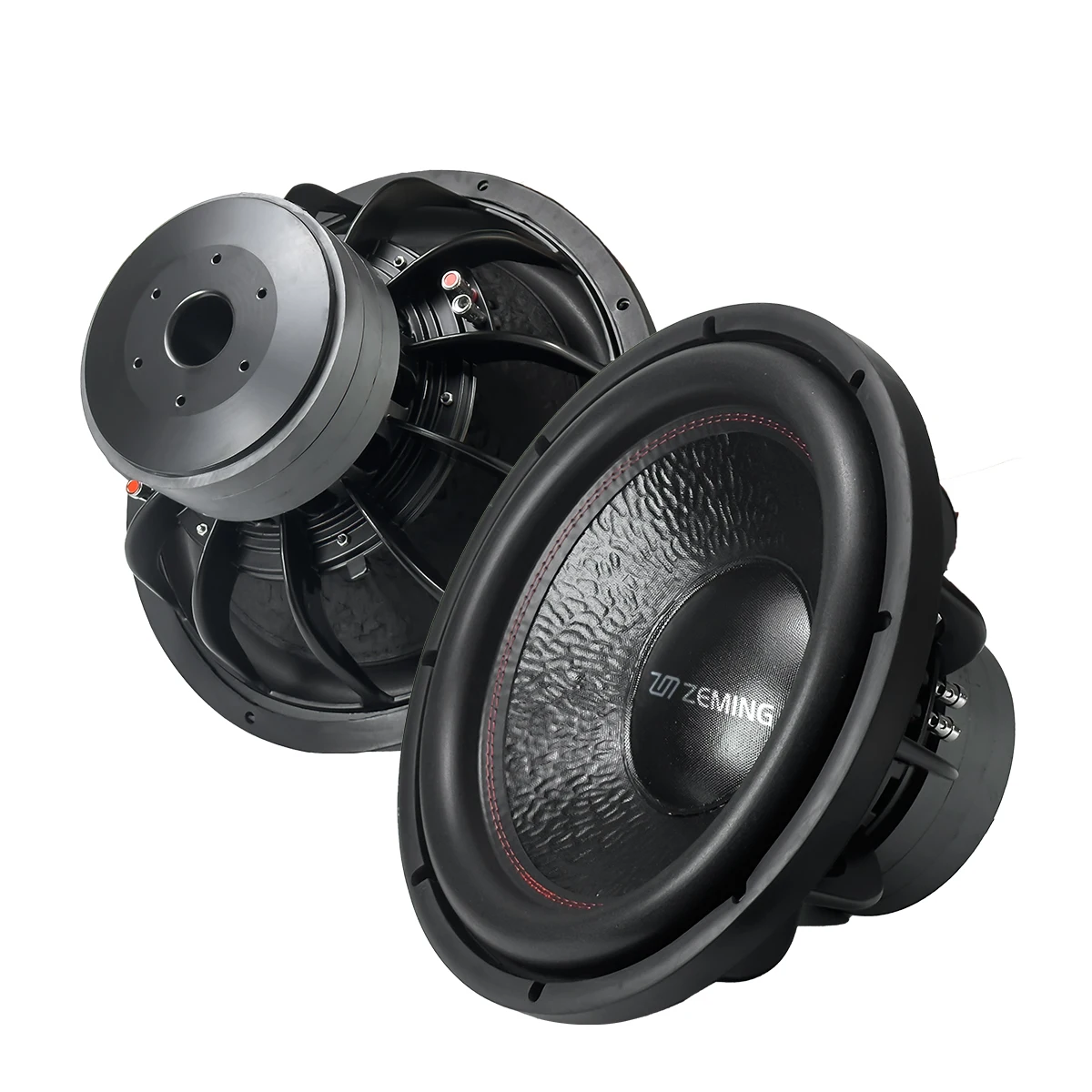 Zeming-Subwoofer de cono de papel de 15 pulgadas, bobina de voz doble, imanes triples de impedancia de 4 Ohm, altavoz de graves de Audio para coche