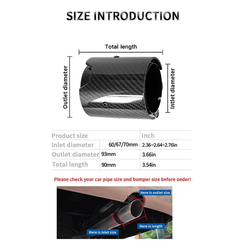 Tubo de escape trasero para BMW M2 M3 M135i-240i acabado negro 67mm - imagen 2