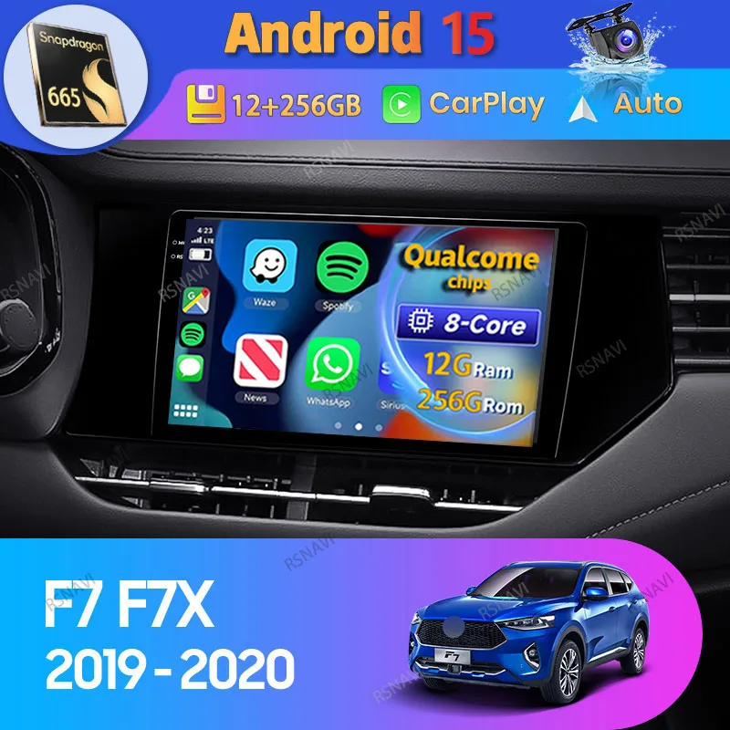 Autoradio Android 15 para Haval F7 F7X 2019-2020 con Carplay y GPS