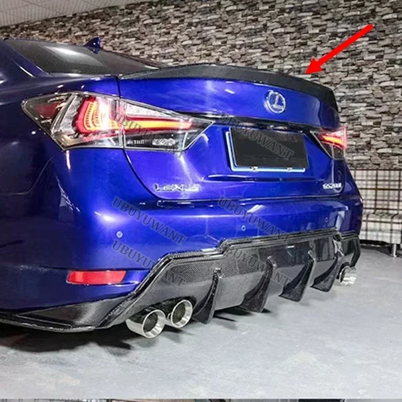 Para LEXUS GS GS350 GS300 GS450 Spoiler 2013 - 2016 Material de alta calidad Kits de carrocería de maletero trasero de ala trasera negra brillante - imagen 3
