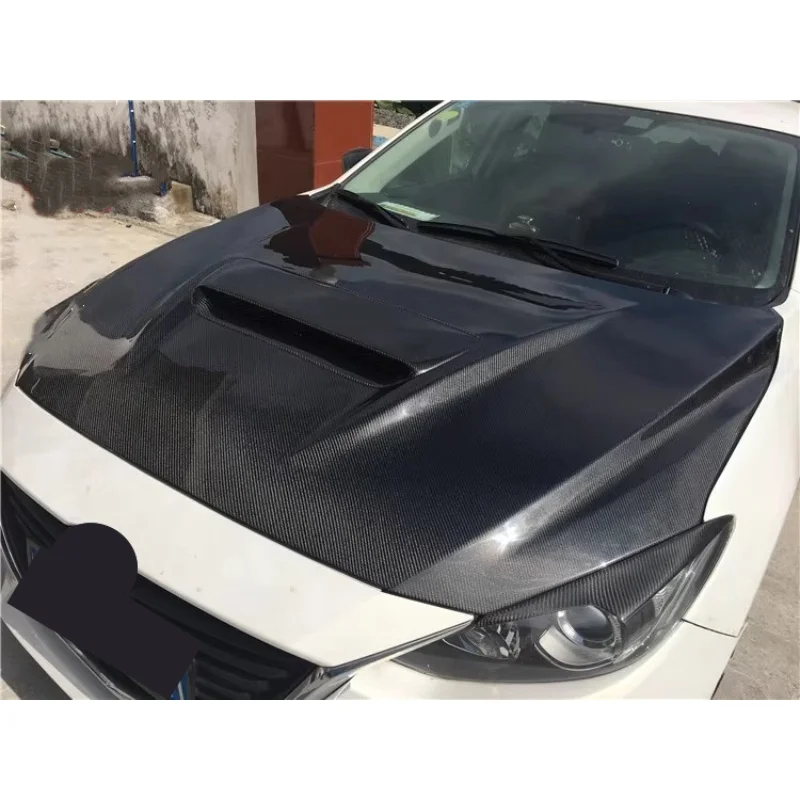 Capó fibra de carbono Mazda 3 Axela - Cubierta tuning deportiva