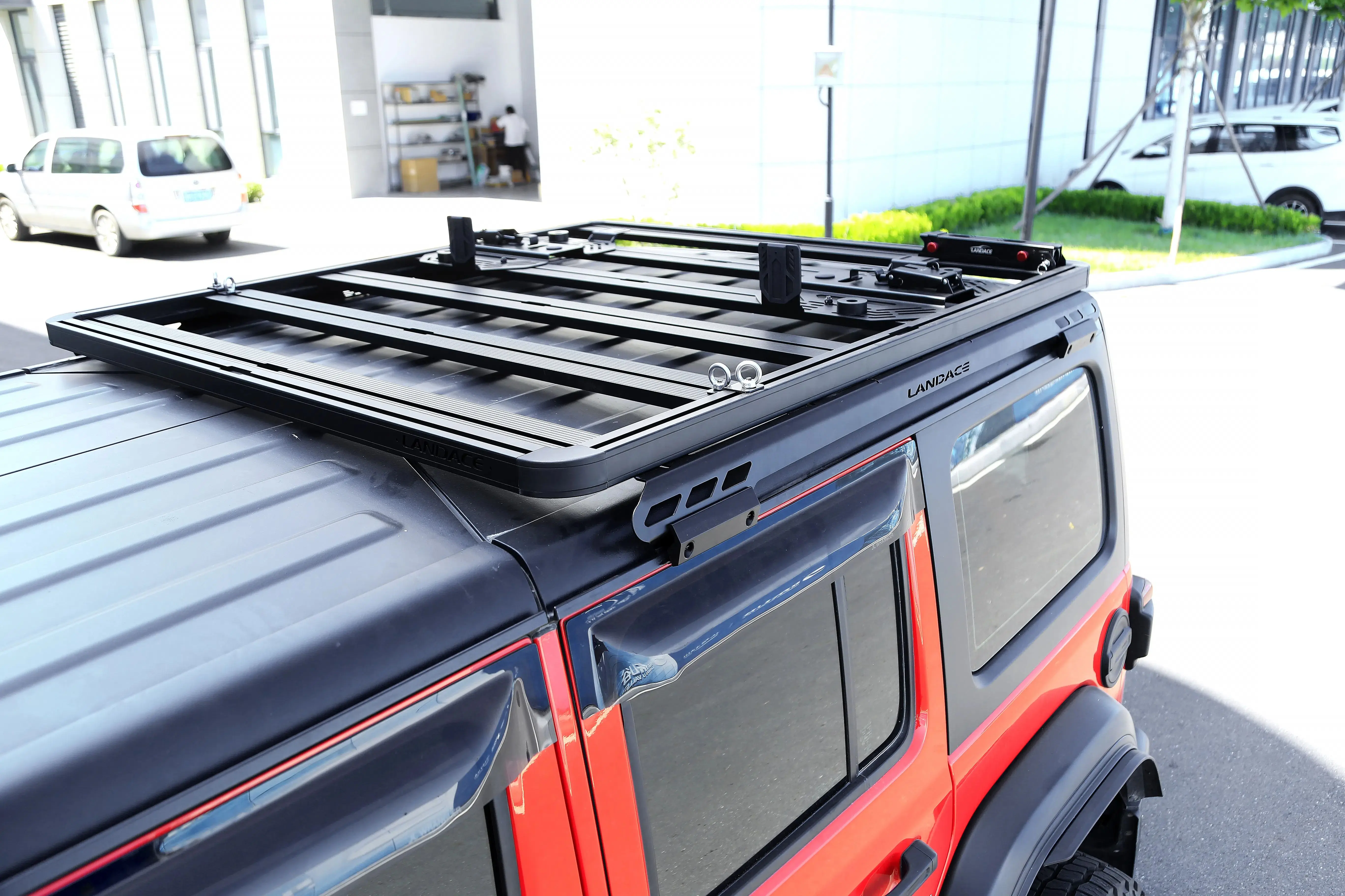Caja transportadora de Metal de aluminio, portaequipajes de techo multifuncional apto para plataforma de techo de coche JL Pickup - imagen 5