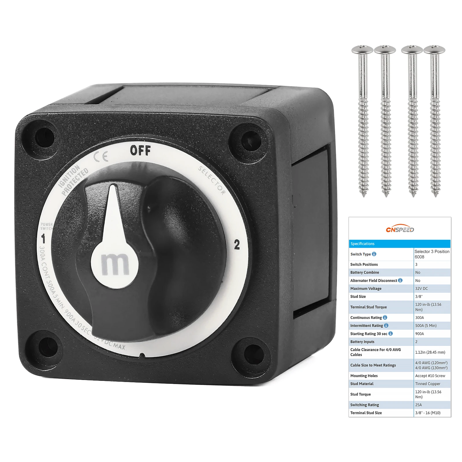 Interruptor aislador batería IP65 Serie M 6008 para camión - imagen 5