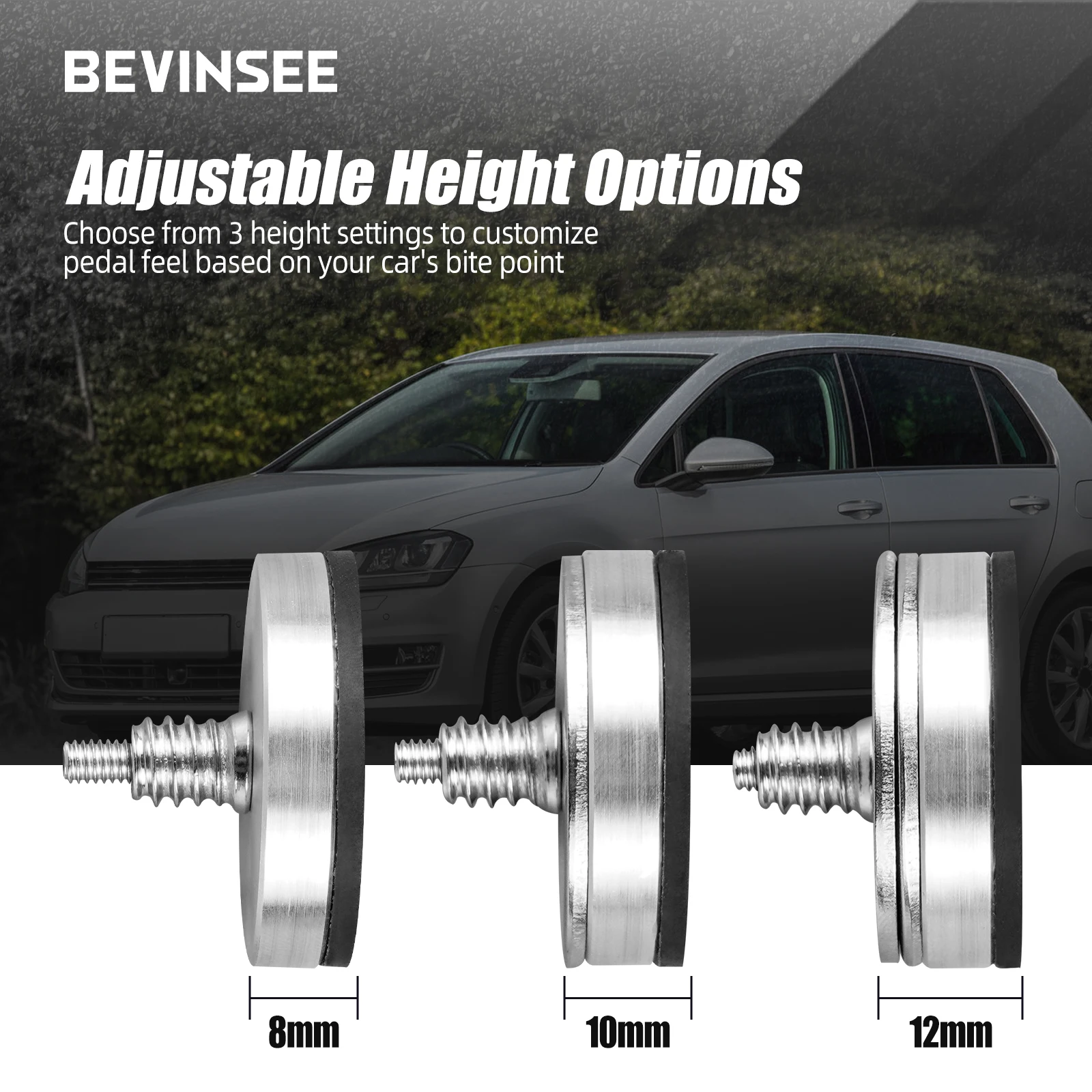 BEVINSEE Tapón de pedal de embrague para VW Golf GTI/R y Audi A3 - imagen 3