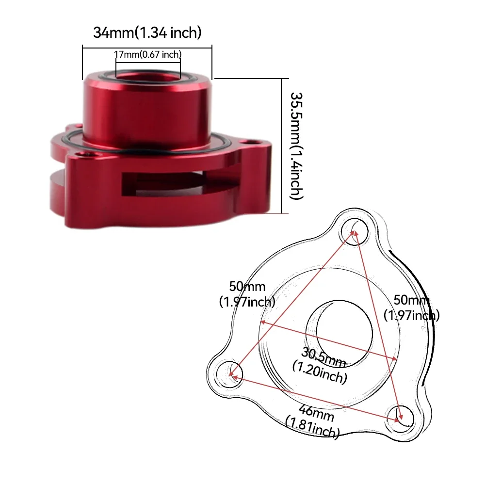 Adaptador válvula blow-off turbo Ford Fiesta ST Mustang Escape 1.5-2.0T - imagen 2