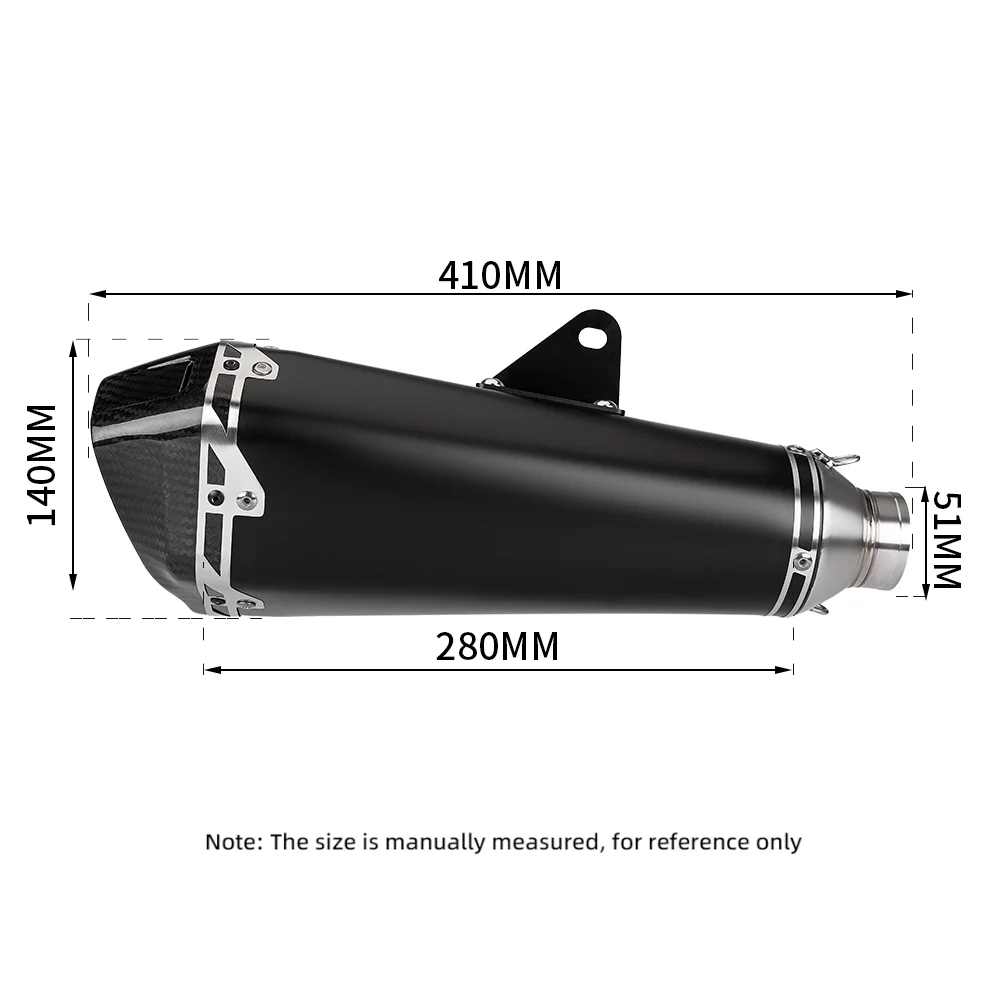 RCAING Silenciador de escape universal para moto Yamaha MT-09 - imagen 3