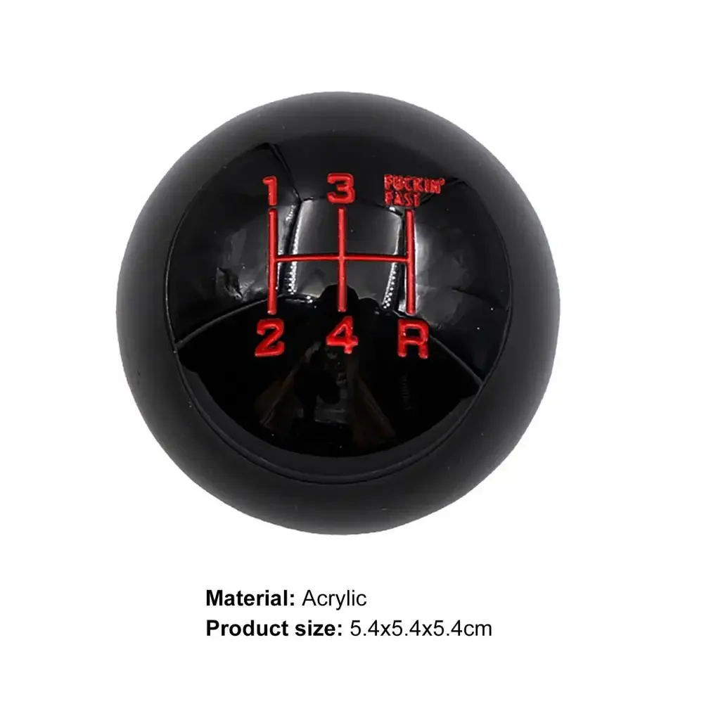 Perilla de palanca de cambios Universal, color negro, blanco, azul y rojo, acrílico, 5/6 velocidades, cabezal de palanca de cambios de bola de alta calidad para vehículos - imagen 2