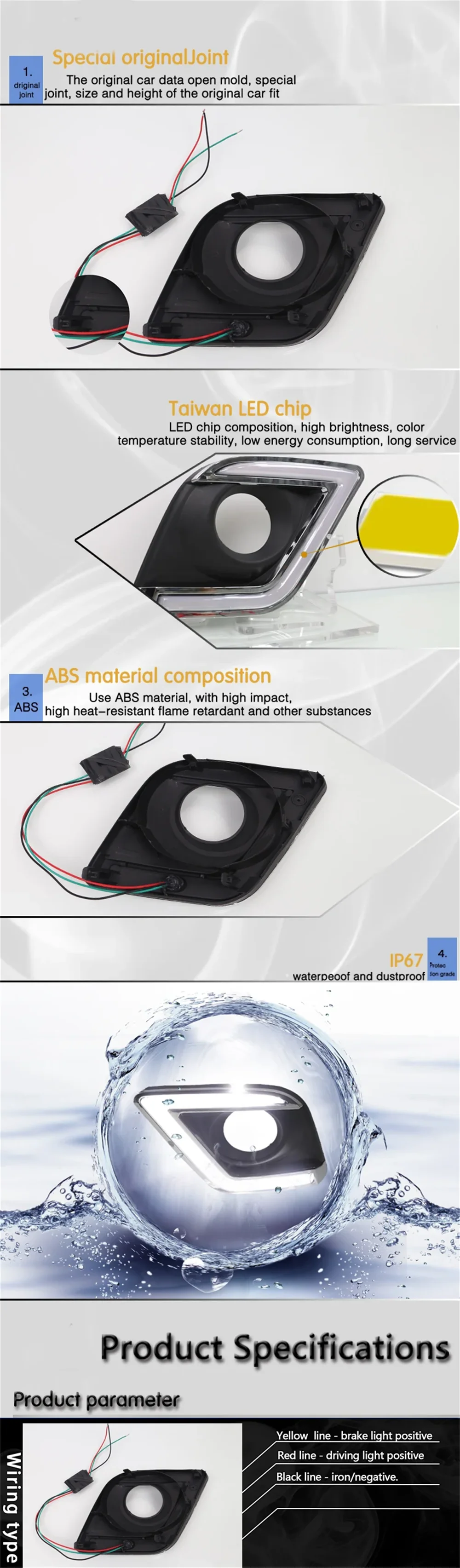 Conjunto de iluminación LED para el frontal