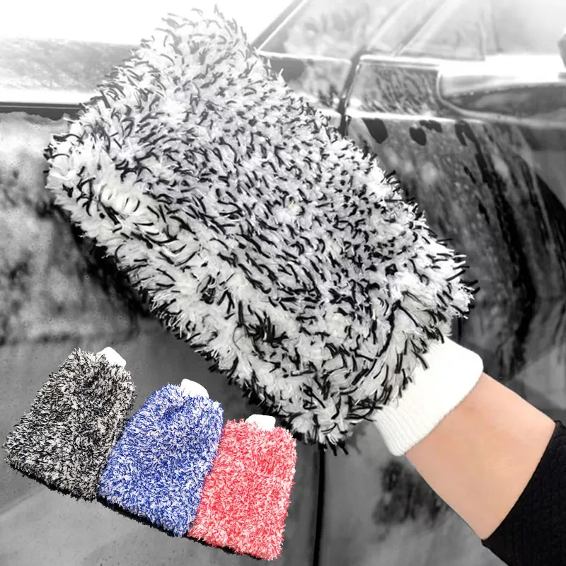 Guante de lavado para coche de microfibra coral suave - imagen 5
