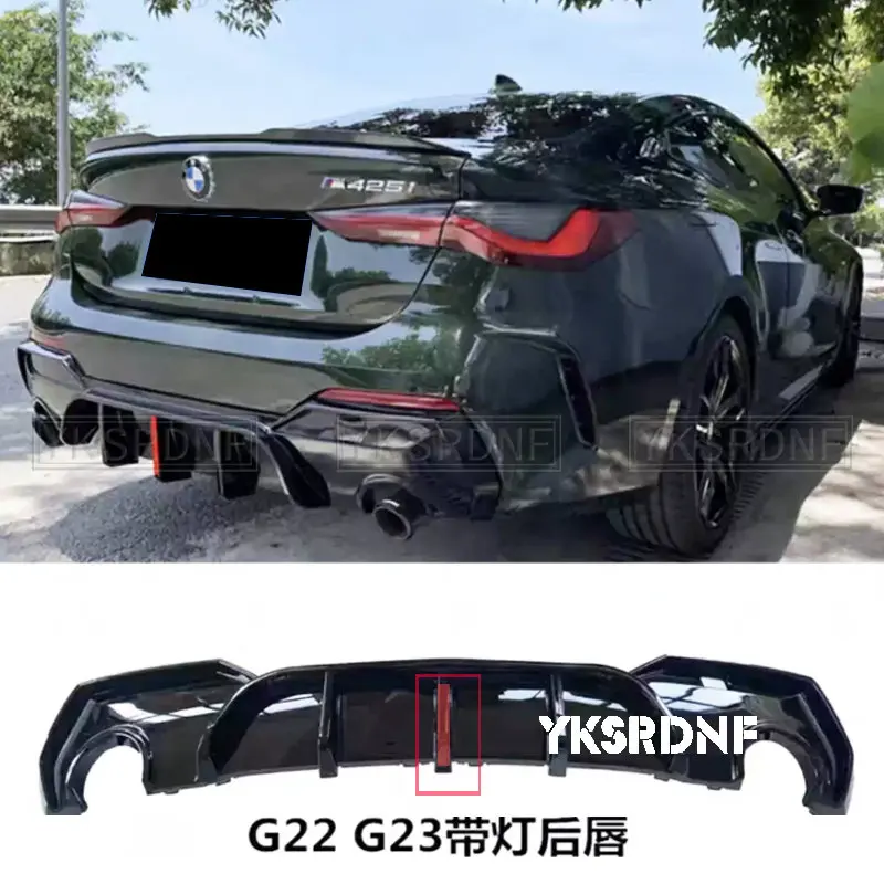 Difusor trasero negro brillante para BMW Serie 4 G22 G23
