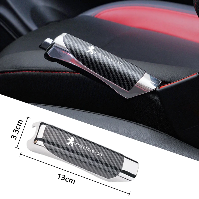 Funda de freno de mano de fibra de carbono para Peugeot 308 y 3008 - imagen 4