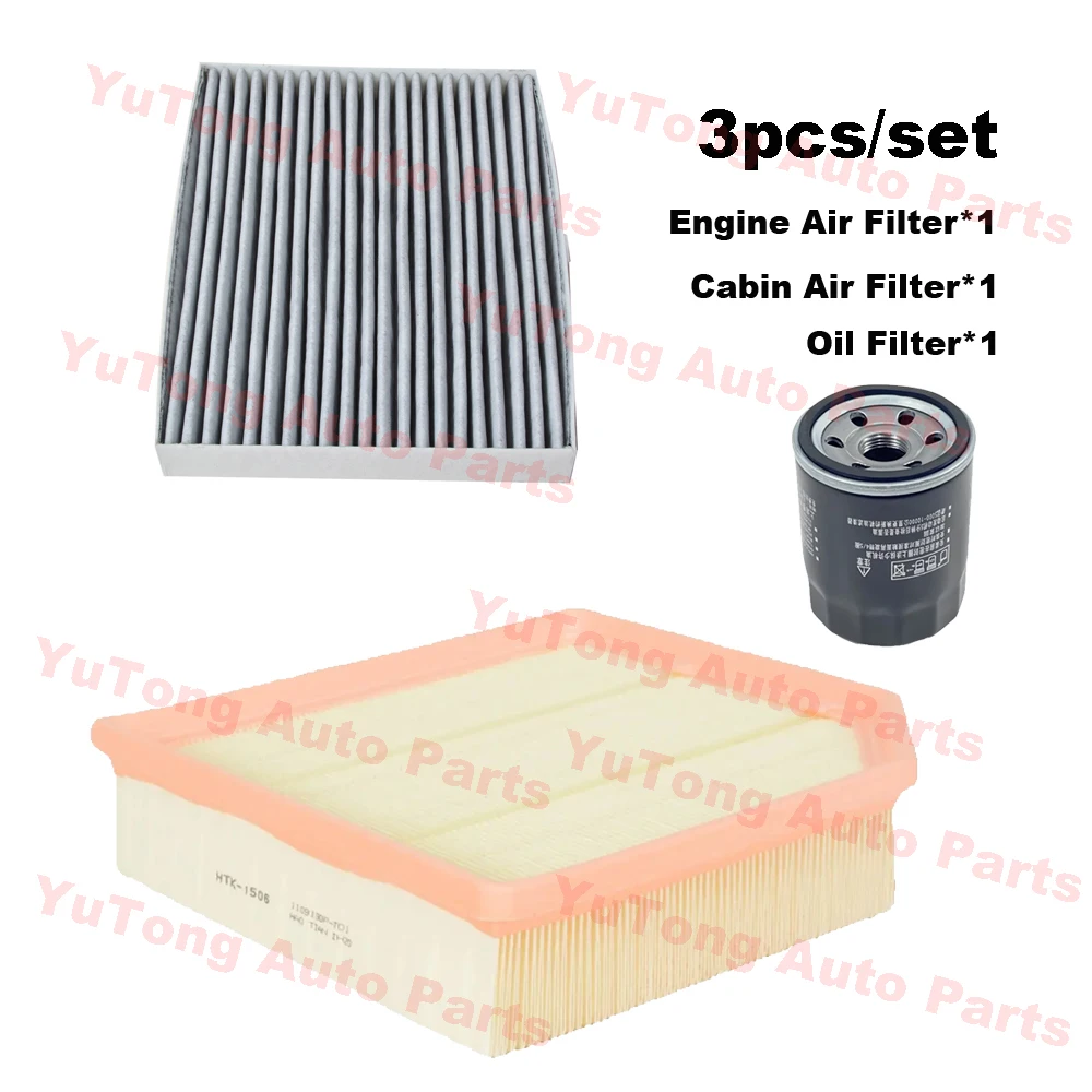 Kit filtros CHANGAN X5 Plus 1.5T – aire + aceite + habitáculo